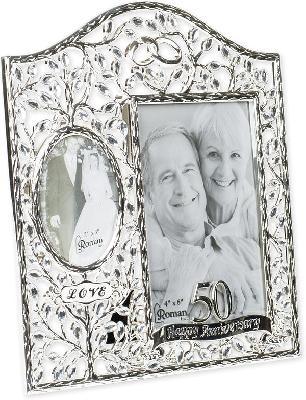 Roman Giftware Inc. Caroline Collection, 50TH Anniversary Frame, 9.25" H, Religious & Inspirational (8x1x9)
