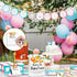 Set, 1 25 6 -A07 Guess the Baby Food Party Games, Baby Shower Game Standing Sign + Answer Cards + Number Cards, Little