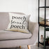 Mancheng-zi Porch Throw Pillows, 18x18 Farmhouse Porch Decor, Outdoor Pillow Covers, White