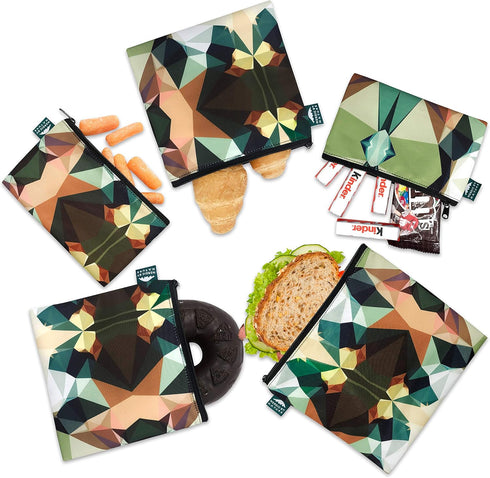 Nordic By Nature Dual Layer Reusable Sandwich & Snack Bags, BPA-Free School Lunch Bags for Kids & Adults