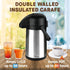 64 Oz Airpot Coffee Dispenser with Pump, Insulated Thermal Carafe, Stainless Steel Hot Beverage Dispenser