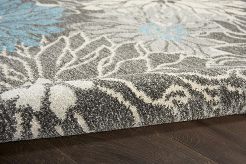 1'10" 6' (6' Nourison Home Passion Charcoal Blue x Area Rug - Easy Clean, Non Shedding, Bed Room, Living Room, Dining