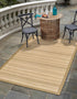 Unique Loom Outdoor Border Collection Area Rug, 2' 2" x 3' 1" Rectangle, Beige/Brown Lines