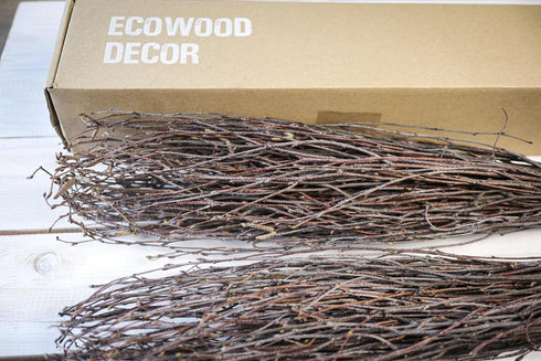 100 Pcs Birch Twigs for Vase Decoration - Set of 2 Bundles of Branches, 100% Natural Sticks, 17 Inches