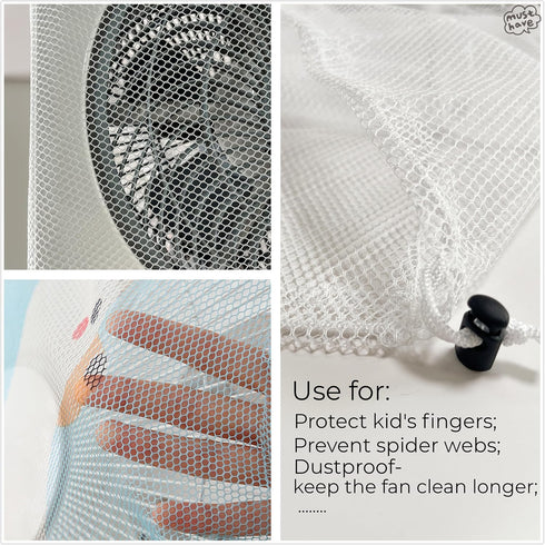 Mesh Covers for 20 Inch Box Fan, Reusable Dustproof Cover, 20 In Square Net Cover for Kids Finger Protection