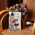 Ceramic Book Vase for Flowers, Home Decor - Cute Bookshelf Decor, Book Lovers Gift - Unique Large Accent