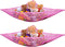 Handy Laundry Jumbo Toy Hammock, Pink, 2-Pack, Organize Stuffed Animals & Children's Toys, Expands to 5.5 Feet