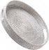JUNGLE CULTURE Handmade Round Wicker Tray 14 Whitewashed Large Decorative Rattan Serving