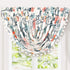 DriftAway Ada Botanical Print Lined Thermal Insulated Window Valance, 52 Inch by 18 Inch, Ivory Orange Teal