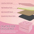 16"x12"x12" ZOES HOMEWARE Small Storage Ottoman Foot Rest, Velvet Ottoman with Storage and Side Pocket, Pink Foot Rest