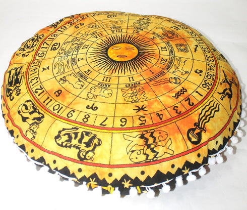 32 Inch ICC Large Round seat Floor Cushion Chair Ottoman Cover Pouf Pillow Meditation Floor Cushions for Adults Seating