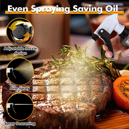 2 in 1 Spray Bottle and Marinade Injector, 10.15oz Food Grade Spritzer Bottle for Smoking Cooking