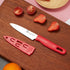 4 Pieces Kitchen Knife Set, Stainless Steel Blade Paring Knife for Fruit and Vegetable with Matching Covers, Colorful