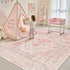 5x7 (Pink/Blue,5'x7') zesthome Pink Rug - Area Rugs for Bedroom, Stain Resistant Washable Rugs for Nursery Room, Living