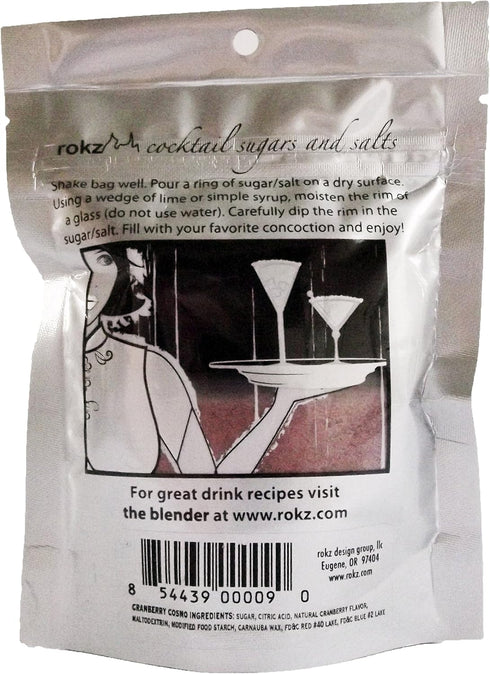 Rimmer, 5 (Pack 3) rokz Cranberry Cosmo Cocktail Sugar, Sugar Drink Ounce