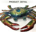 Set 3, 10 inch BVLFOOK Crab Wall Art, Coastal Ocean Valentine Decor - Beach Themed Decoration for Bathroom Bedroom