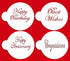 Designer Stencils Script Celebration Cake Stencils Set, Beige/Semi-Transparent