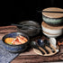Ceramic Ramen Bowl Set, 38 OZ Japanese Style, Microwave & Dishwasher Safe, Includes Spoon & Chopsticks, Blue