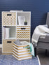 DII Collapsible Polyester Storage Cube, Large Honeycomb Design, Gold