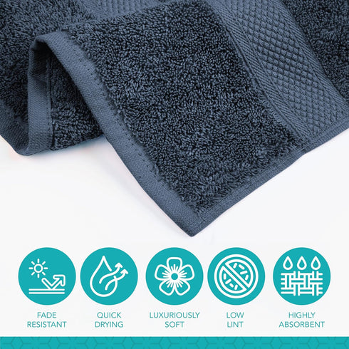 Set 6 (24 50) 100% 515 6 Pack, Pleasant Home Bath Towels of x Cotton, GSM | Lightweight, Soft & Highly Absorbent Luxury