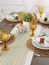 DII Fringed Stripe Tabletop Runner - Everyday Collection, 14x72, Thyme