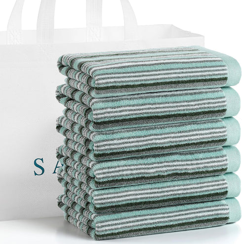 SALAS Premium Cotton Kitchen Dish Towels for Drying Dishes,Large Long Hand Towels, Thick