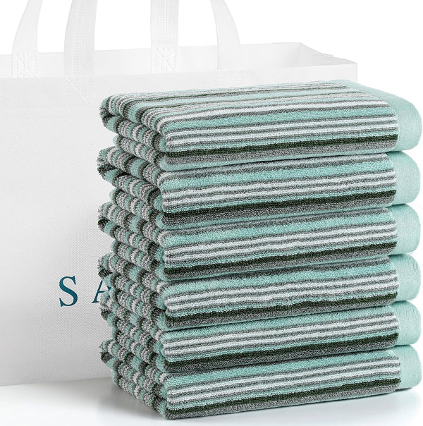 SALAS Premium Cotton Kitchen Dish Towels for Drying Dishes,Large Long Hand Towels, Thick