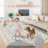 5x7 Pink Floral Nursery Rug,Pink Rugs for Bedroom Girls,Machine Washable Non Slip Soft Faux Wool Carpet,Cute Boho