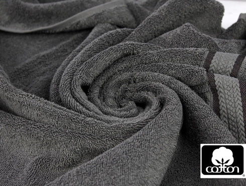 4 Pack 30x54 100% 22 COTTON CRAFT - -Ultra Soft Oversized Extra Large Bath Towels Charcoal- Pure Ringspun Cotton