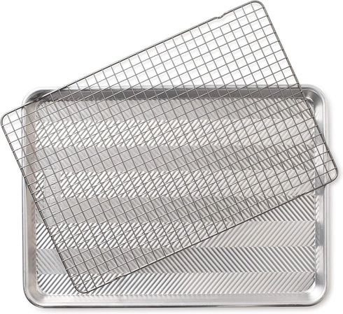 Nordic Ware Prism Half Sheet with Oven Safe Grid, 1 Pack, Natural by Nordic Ware