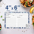Recipe Cards 4" X 6" Double-Sided Premium Thick Card Stock - Great Gift for Amateurs or Experienced Chefs (Pack of 50)