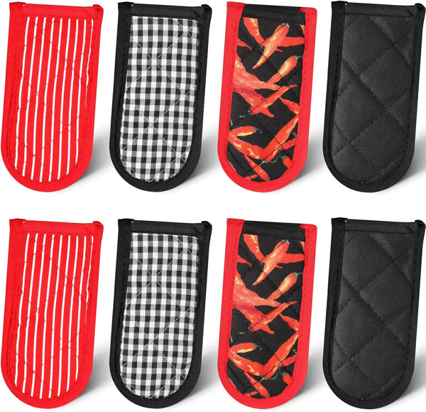 Geiserailie 8 Pieces Non-Slip Pan Handle Sleeve, Heat Resistant Pot Sleeve Grip, Machine Washable Cast Iron Handle