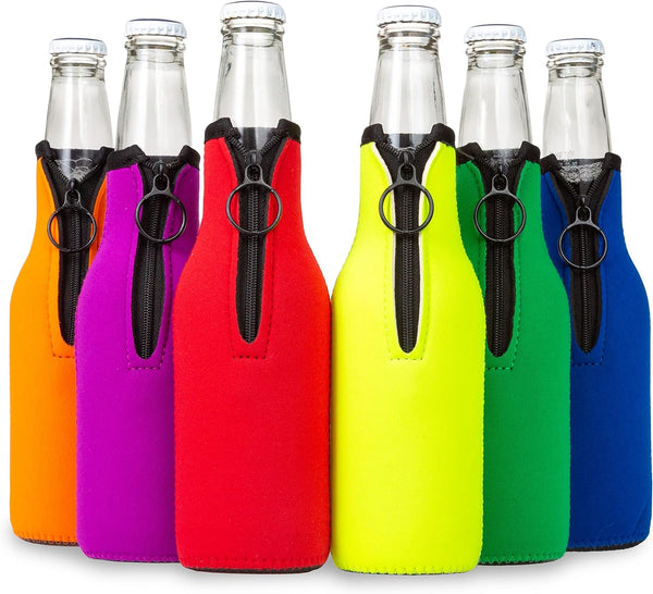 Play Platoon Beer Bottle Cooler Sleeves for Party - Collapsible Neoprene Insulators