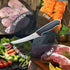 DELFINA 6 Inch Boning Knife for Meat Cutting, Semi-flexible Curved Blade, Premium Stainless for Kitchen
