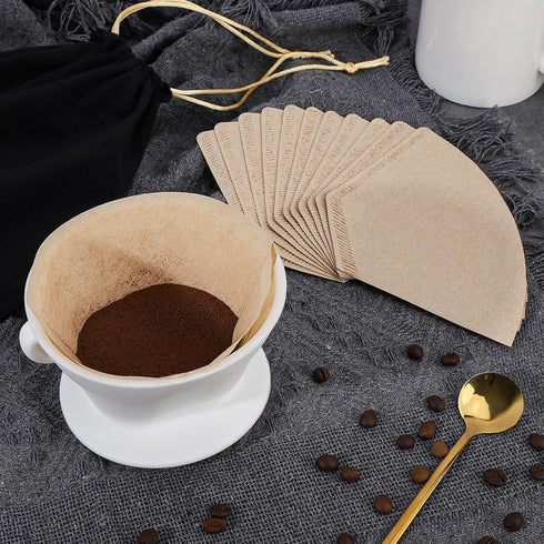 Segarty Coffee Dripper Set, White Silicone Pour Over Maker with 200PCS Size #2 Disposable Filters, 1-2 Cup
