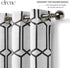 Elrene Home Fashions Kaiden Geometric Room-Darkening Window Curtain, Single Panel 52" W x 95" L, Black
