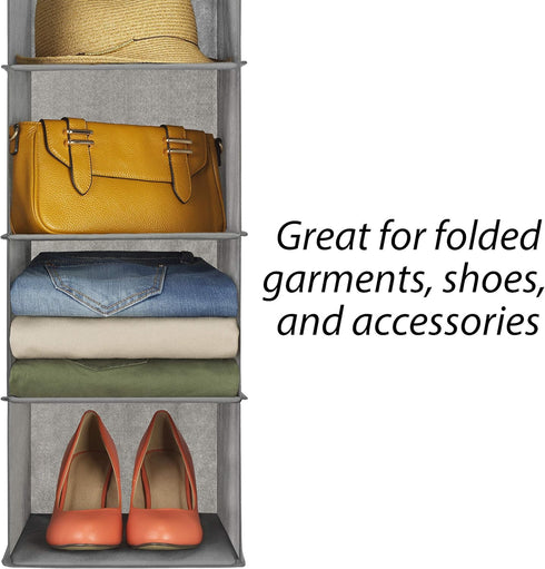 5 Closet Whitmor Section Organizer - Hanging Shelves with Sturdy Metal Frame