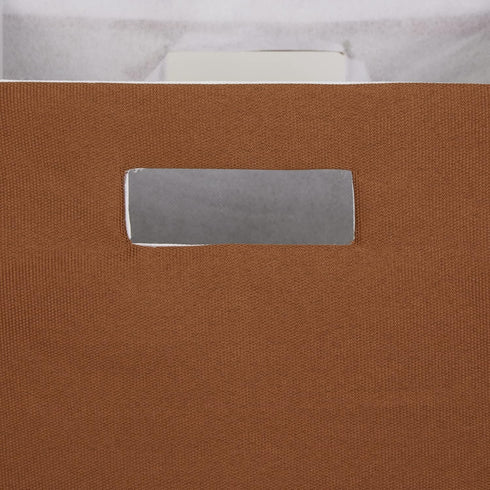 13x13x13, DII Collapsible Polyester Storage Cube, Solid, Lightweight and Durable, Large Square, Cinnamon