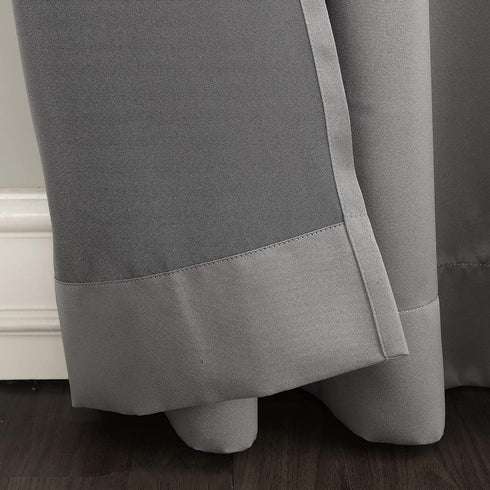Sun Zero Barrow Energy Efficient Grommet Sliding Patio Door Curtain Panel, 100" x 84", Gray
