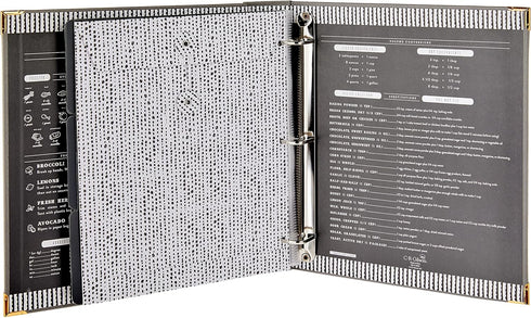 C.R. Gibson Gray Leatherette Lined Recipe Notebook, 11'' x 12''
