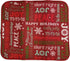 Christmas Holiday Typography Print Kitchen Microfiber Dish Drying Mat, 16 x 18 Inches