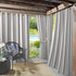 Sun Zero Valencia Cabana Stripe Indoor/Outdoor UV Protectant Energy Efficient Grommet Curtain Panel