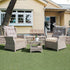 Pack 4, 19"*19"*3", UNIKOME Outdoor Chair Cushions of Water Resistant Patio Cushions with Ties, High Density Sponge