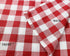 Buffalo Red and White Check Kitchen Window Valance - 2 Pack Half Short Gingham Plaid Home Decor Curtain