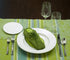 Fortessa Lucca Faceted 18/10 Stainless Steel Flatware Serving Spoon - 9-Inch