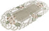 Embroidered Gold Daisy Fleur Latte Table Runner, Dresser Scarf, Coffee Table Doily (12.5Wx26L)