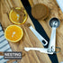 BALCI 9 Measuring Spoons Set - Heavy Duty 18/8 Premium Stainless Steel with US & Metric Measurements + Leveler