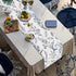 Summer 13x108 Inch PROCIDA Navy Blue Floral Table Runner Wildflower Runner for Table Small Seasonal Spring Coffee Table
