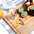 6-Piece Cocktail Forks, Appetizer Forks, Fruit Shapes, Stainless Steel and Silicone Small Forks for Fruits, Cheese
