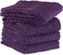 DII Basic Terry Collection Waffle Dishtowel Set, Solid Eggplant, 15x26, 4 Piece